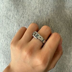 Unique Silver Belt Ring